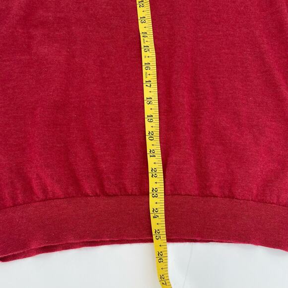 John Varvatos Men’s 100%‎ Cashmere Sweater, Rust Color, Sz. XL **SMALL HOLE** - Picture 10 of 13